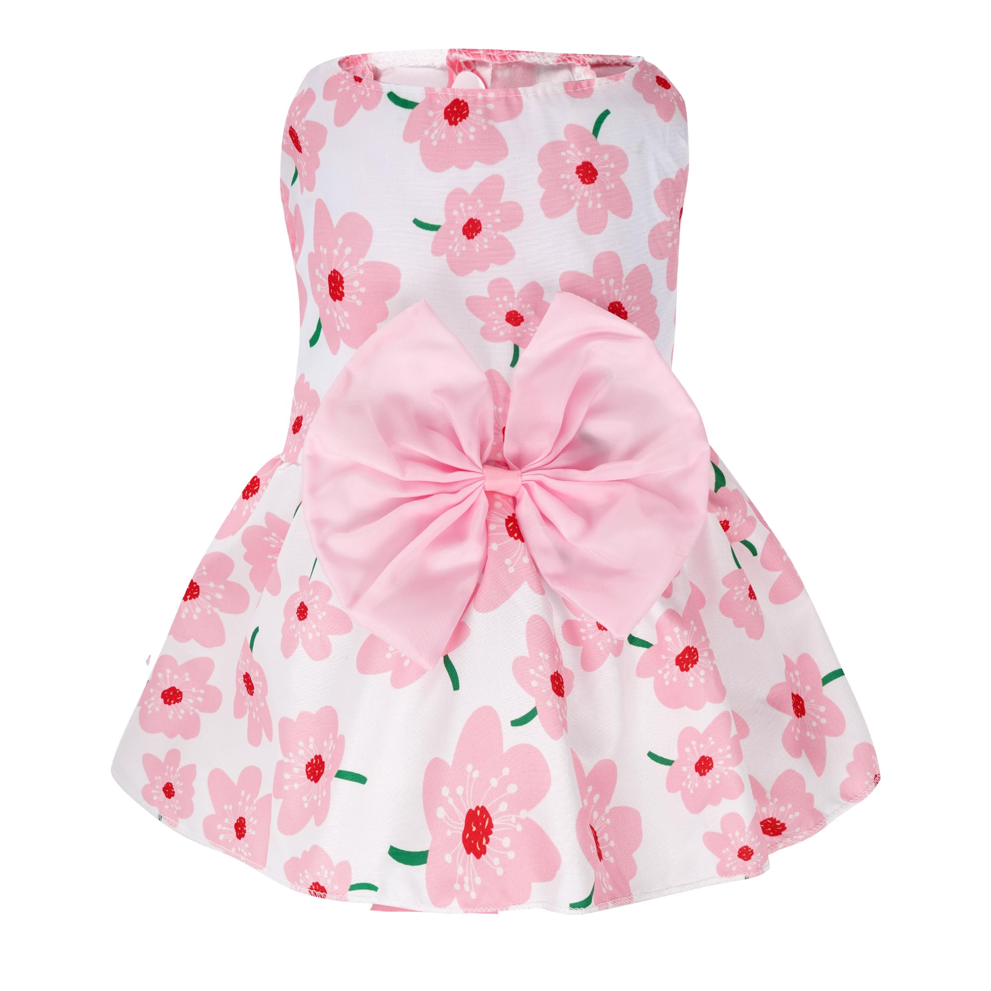 Choyaxo robe chien florale detail fleur: douceur du tissu et style.
