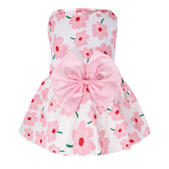 Choyaxo robe chien florale detail fleur: douceur du tissu et style.
