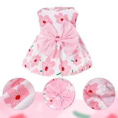 Robe florale choyaxo pour chien — vue dos, liberté de mouvement assurée.