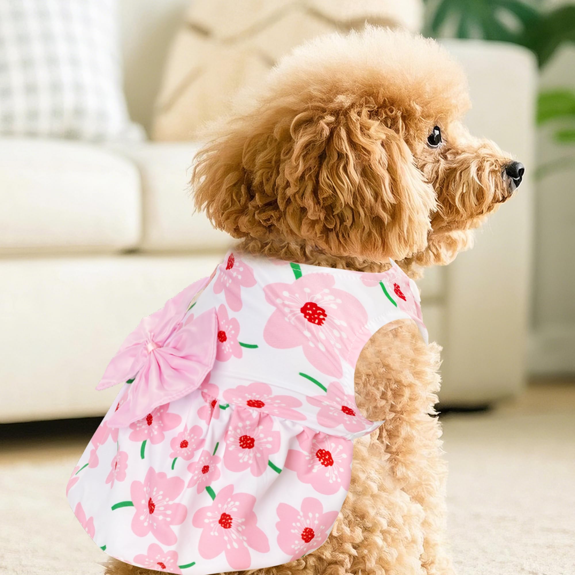 Choyaxo robe florale - mouvement dynamique lors des promenades.