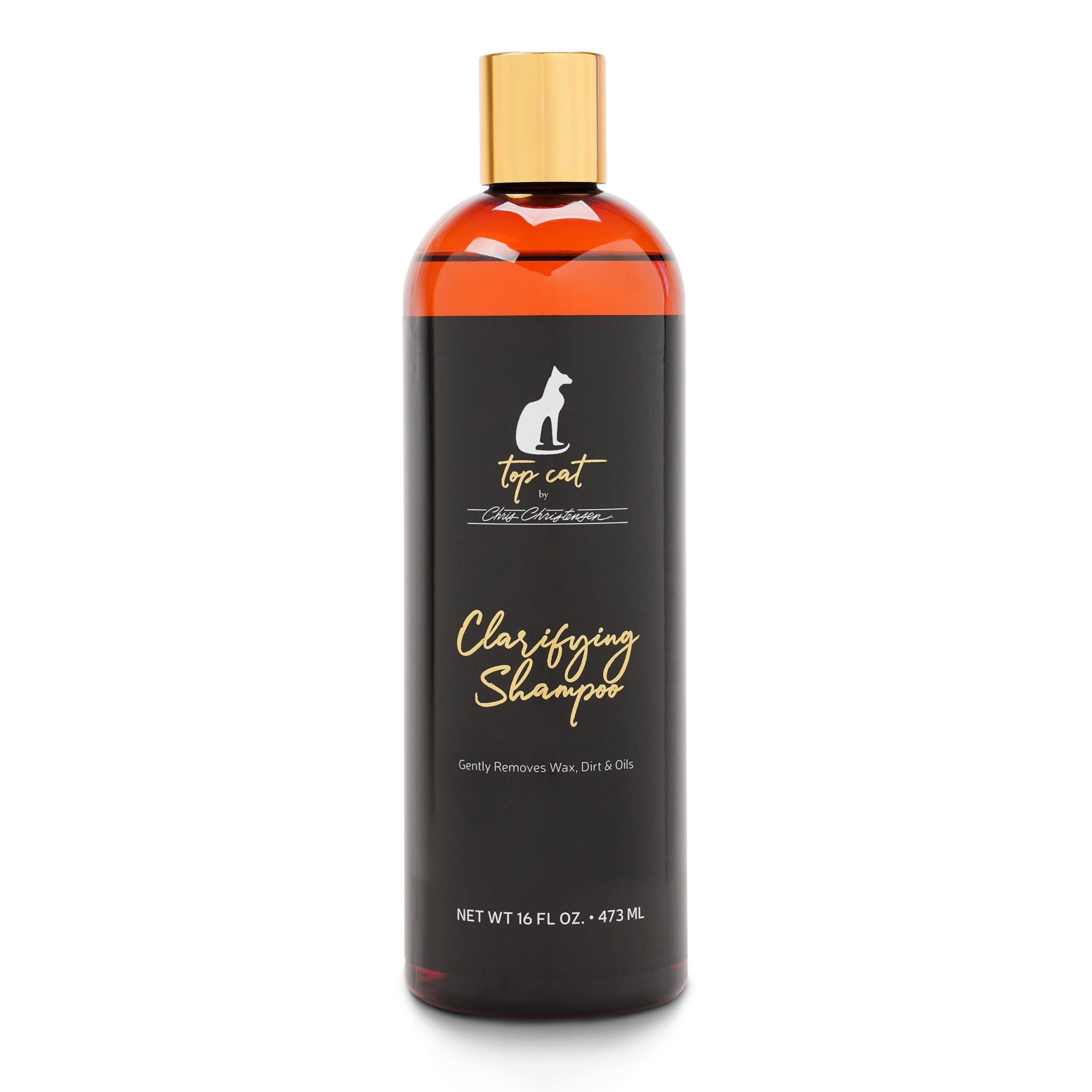 Chris Christensen Shampoing clarifiant Top Cat, bouteille, nettoyage en profondeur du pelage.
