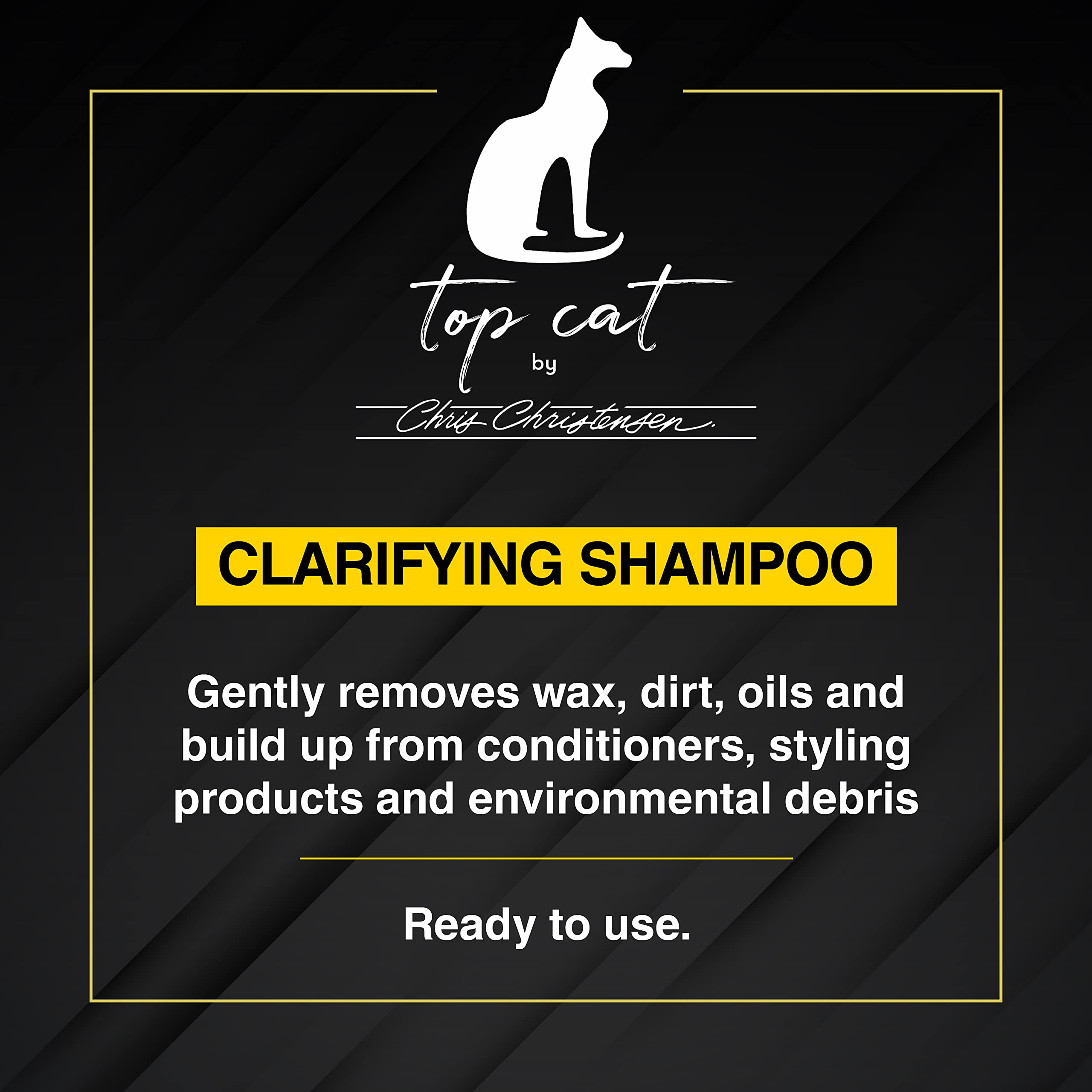 Shampoing clarifiant Top Cat lors du lavage du chat, élimination des résidus.