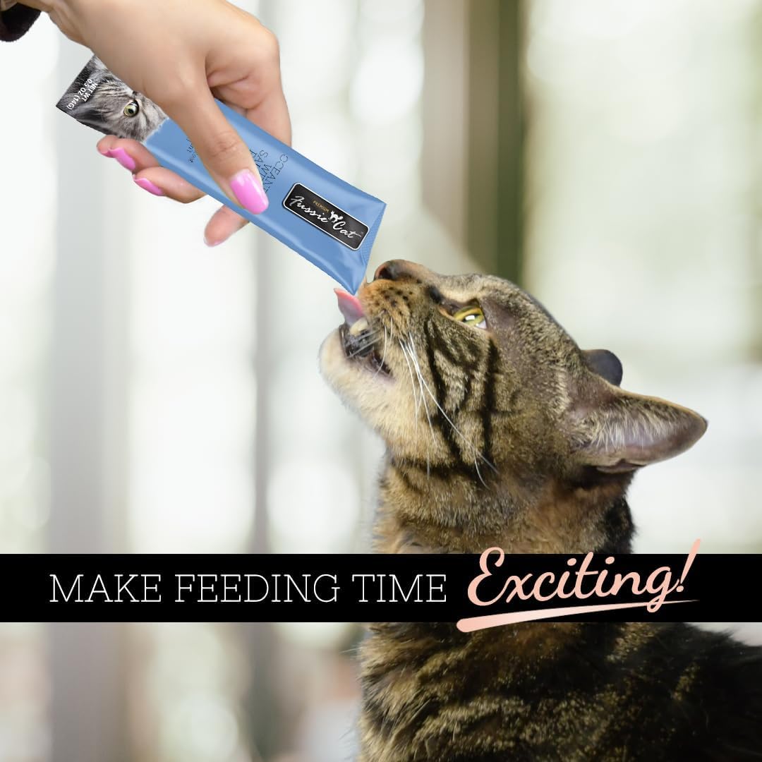 CHRONOS Fussie-Cat-Puree tubes ouverts montrant texture crémeuse, pratique