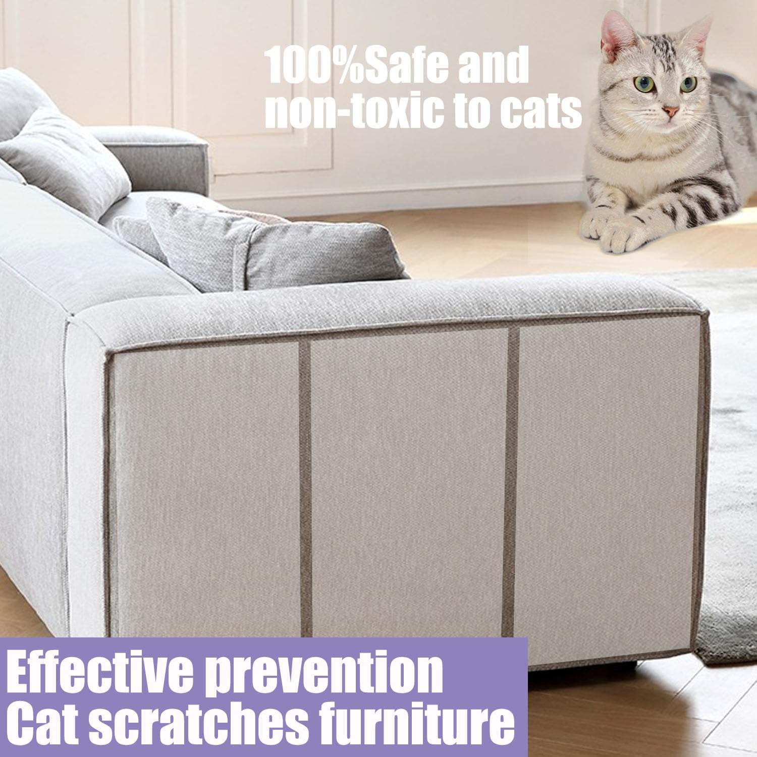 CHUANGSEED protection meubles transparent double-face pour une finition discrète.