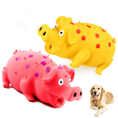 ChubbyPiggies: lot de deux jouets cochon en latex, stimule le jeu interactif.