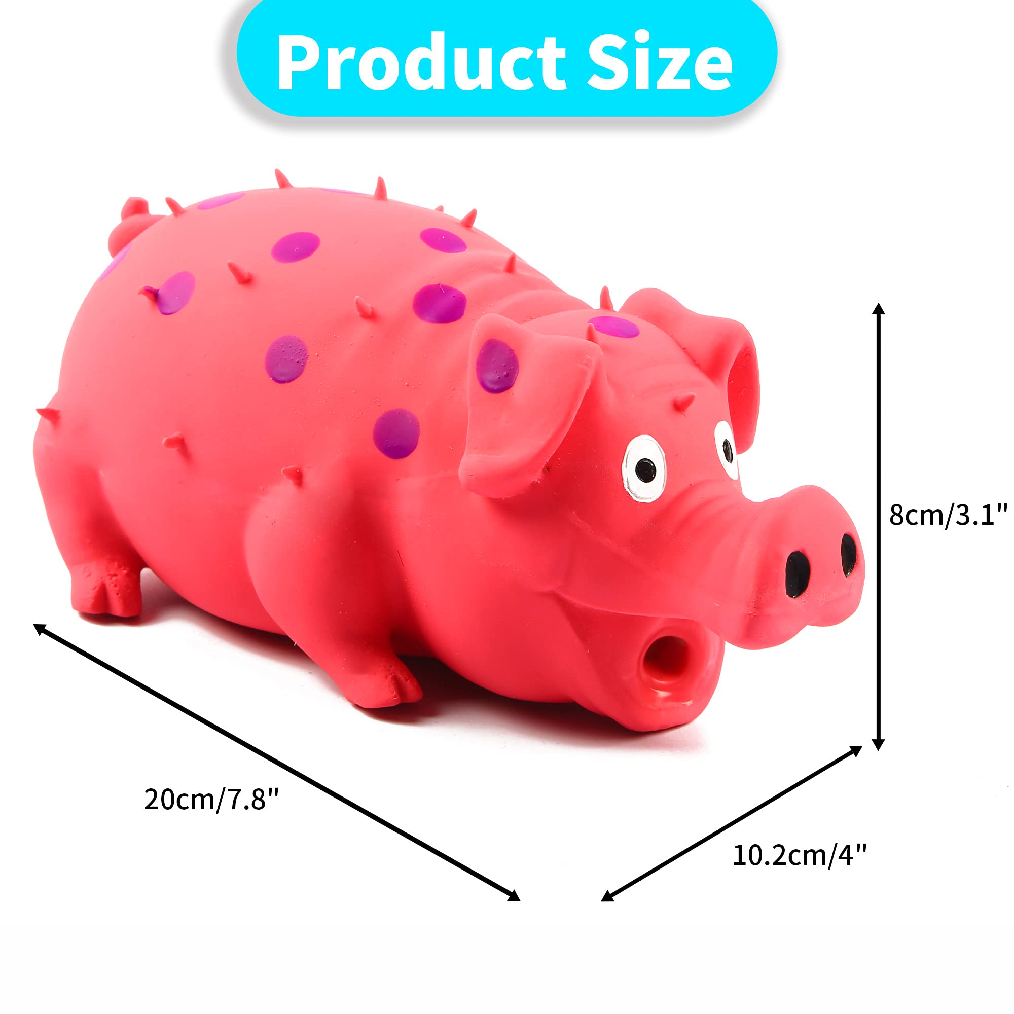 ChubbyPiggies jouet cochon latex grognement, utile pour l'entraînement et le jeu interactif.