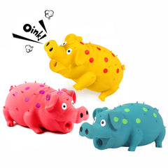 ChubbyPiggies jouet cochon latex sifflement, stimule l'activité mentale pendant le jeu.