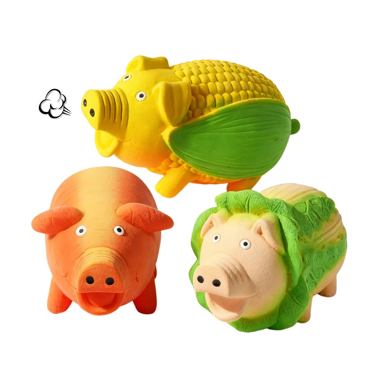 Le jouet ChubbyPiggies légume offre un sifflement stimulant l'entraînement mental.