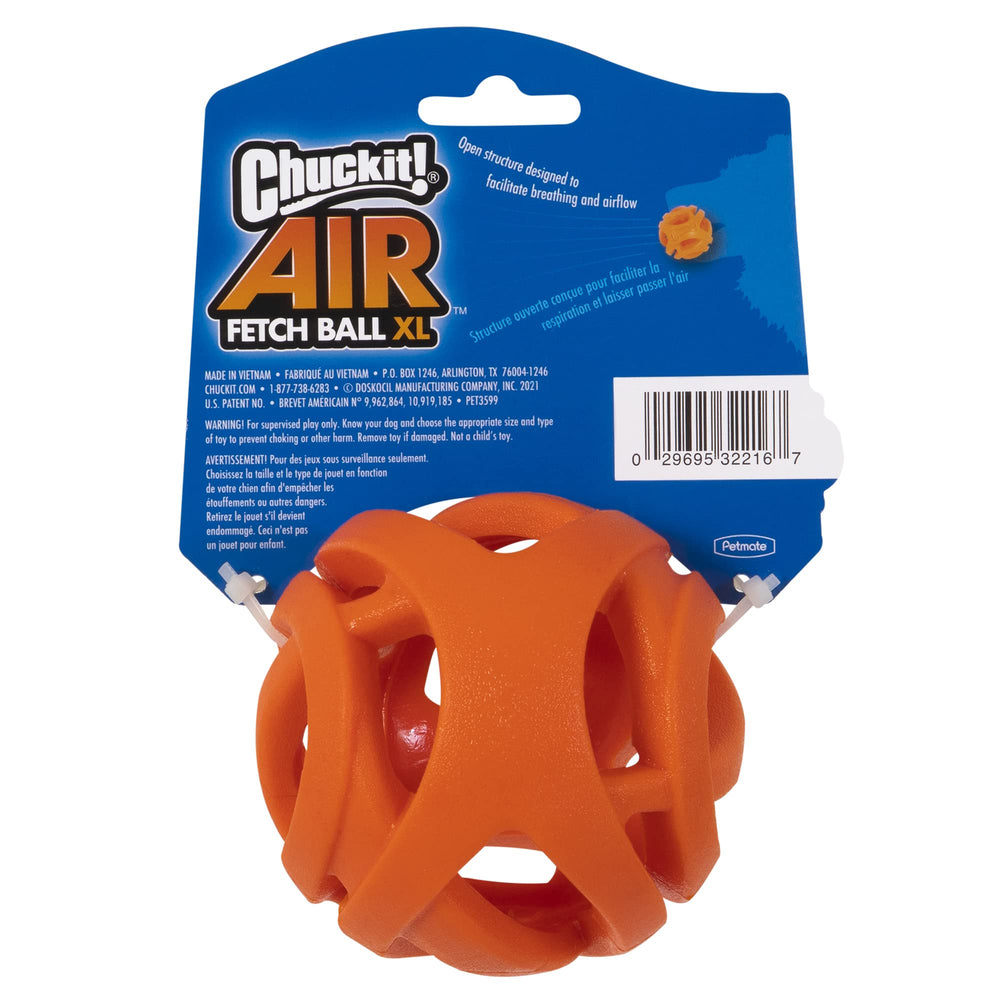 Chuckit! Air Fetch balle avec ouvertures pour gourmandises, jouet interactif et stimulant.