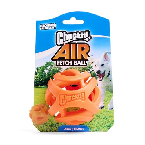 Ballon creux Chuckit Air Fetch améliore la respiration lors des sessions.