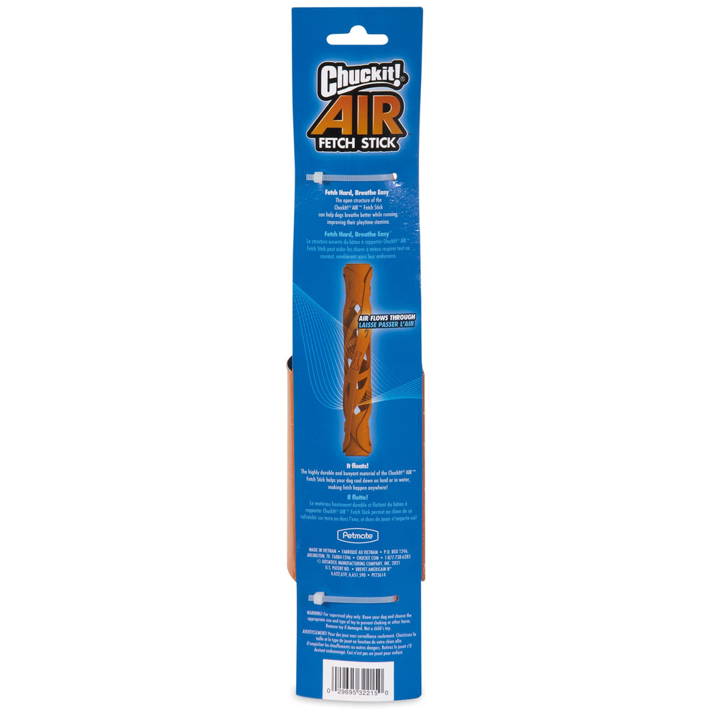 Chuckit! Air Fetch Stick couleur orange, jeu terrestre et aquatique.