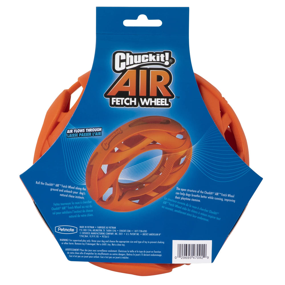 Caoutchouc durable et doux utilisé sur Chuckit! Air Fetch Wheel.
