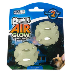 Chuckit Air Glow Ballon lumineux 2 pouces pour petits chiens, facile à transporter.