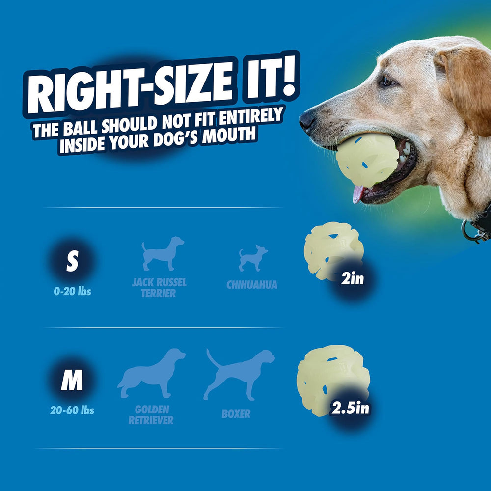 Chuckit! Air Glow Ball se combine avec le launcher pour des lancers plus longs.