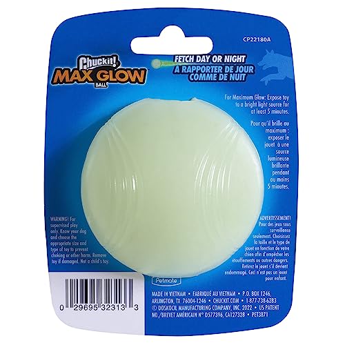 Jouet lumineux Chuckit! pour chien, sessions nocturnes de fetch facilitée.