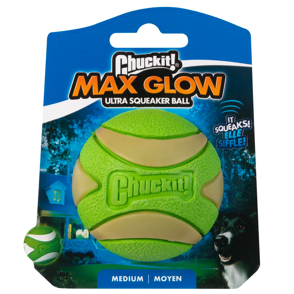 Balle Chuckit! avec sifflet Ultra Sécurité stimule l’attention pendant le jeu