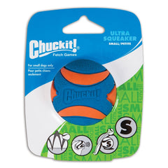 Chuckit! Balle Sifflet Ultra Petit lot de 4, idéale pour sessions de jeu actives avec votre chien.