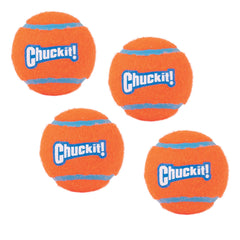 Chuckit! balle-tennis-chien 2,5 po pack4 ensemble, couleurs vives pour repérage rapide.