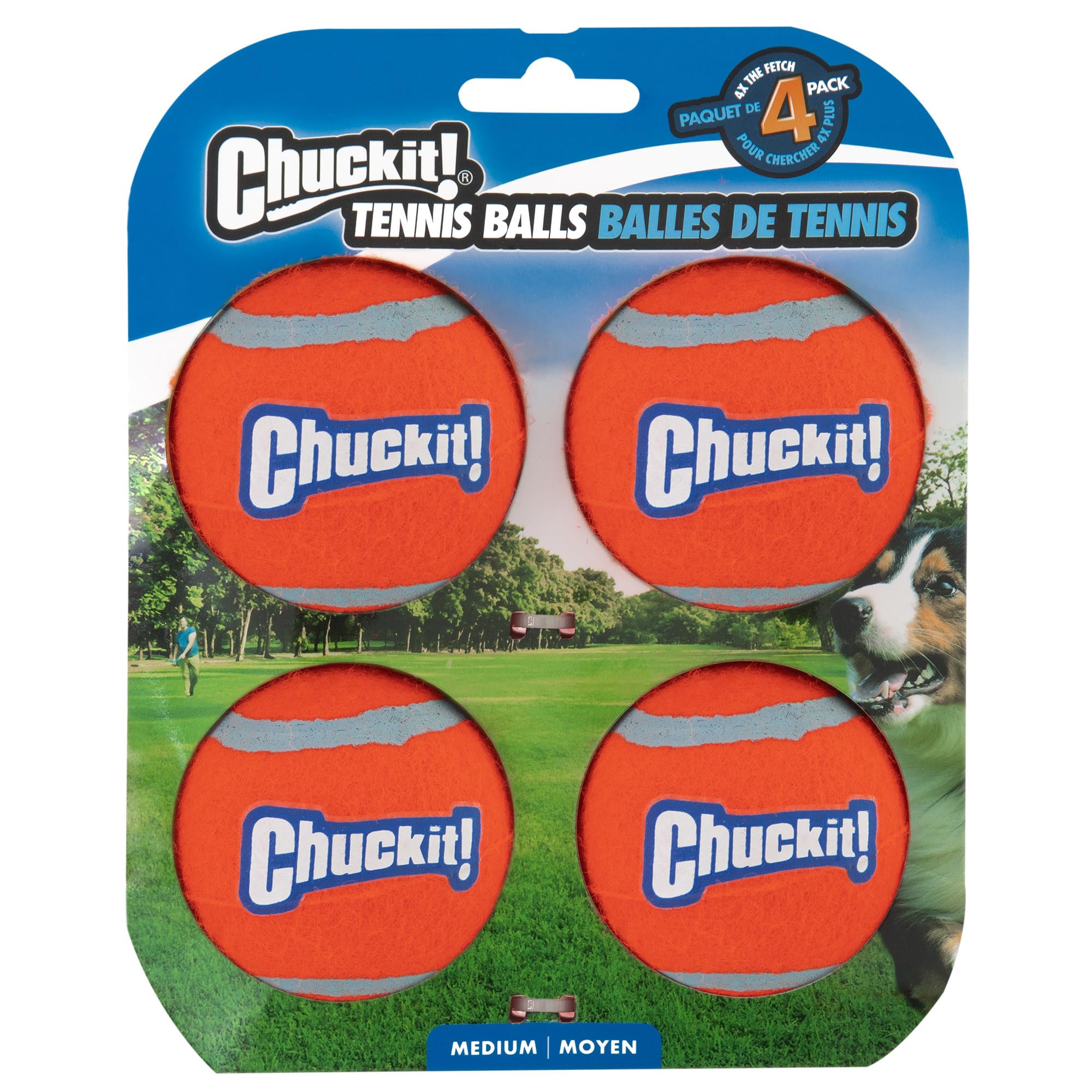 Taille moyenne adaptée pour chiens 20–60 lb et la plupart des lanceurs.