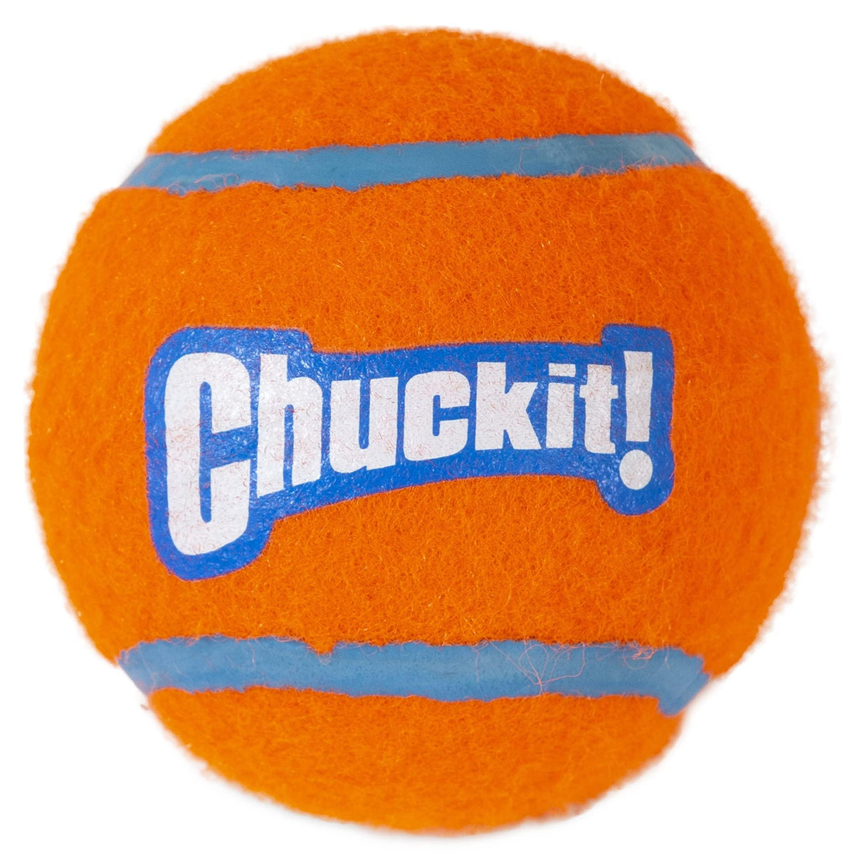 Balle Chuckit! Tennis pour chien avec noyau caoutchouc naturel épais, douceur en bouche.