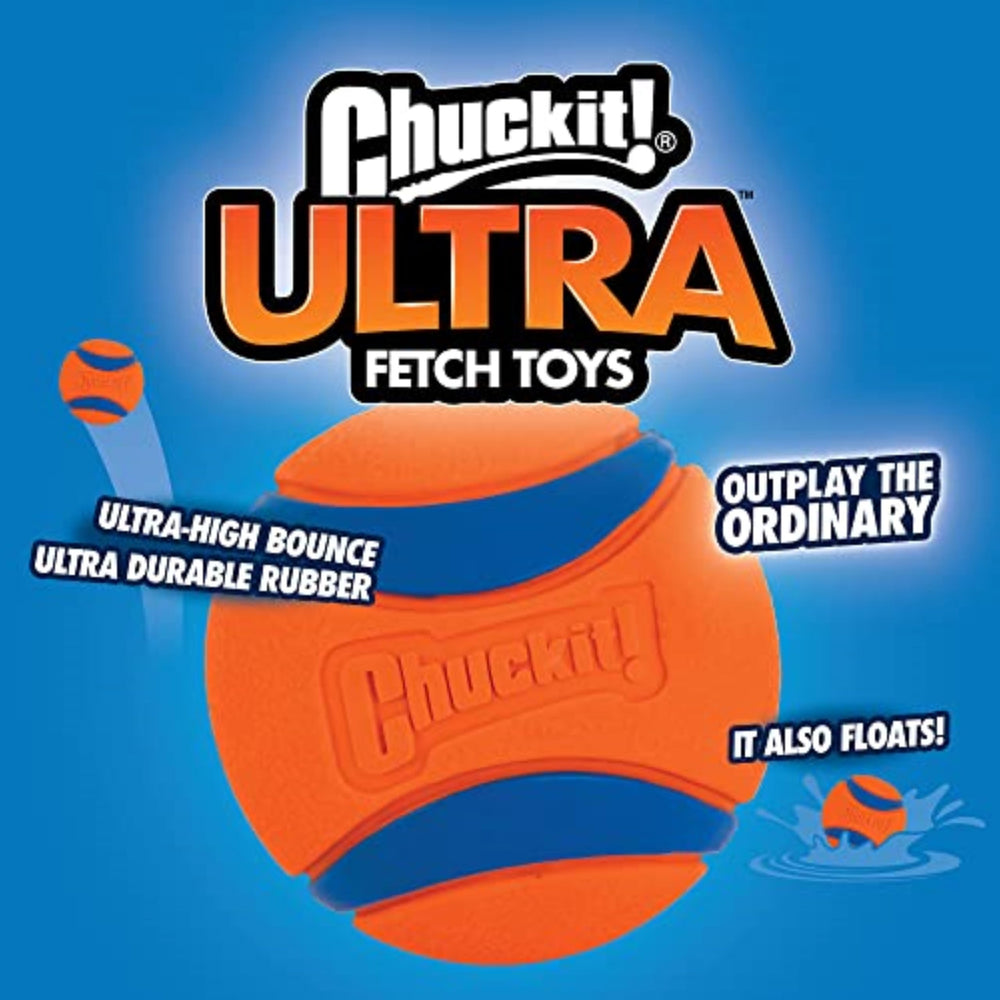 Balle Chuckit! texture grip durable pour une manipulation facile.
