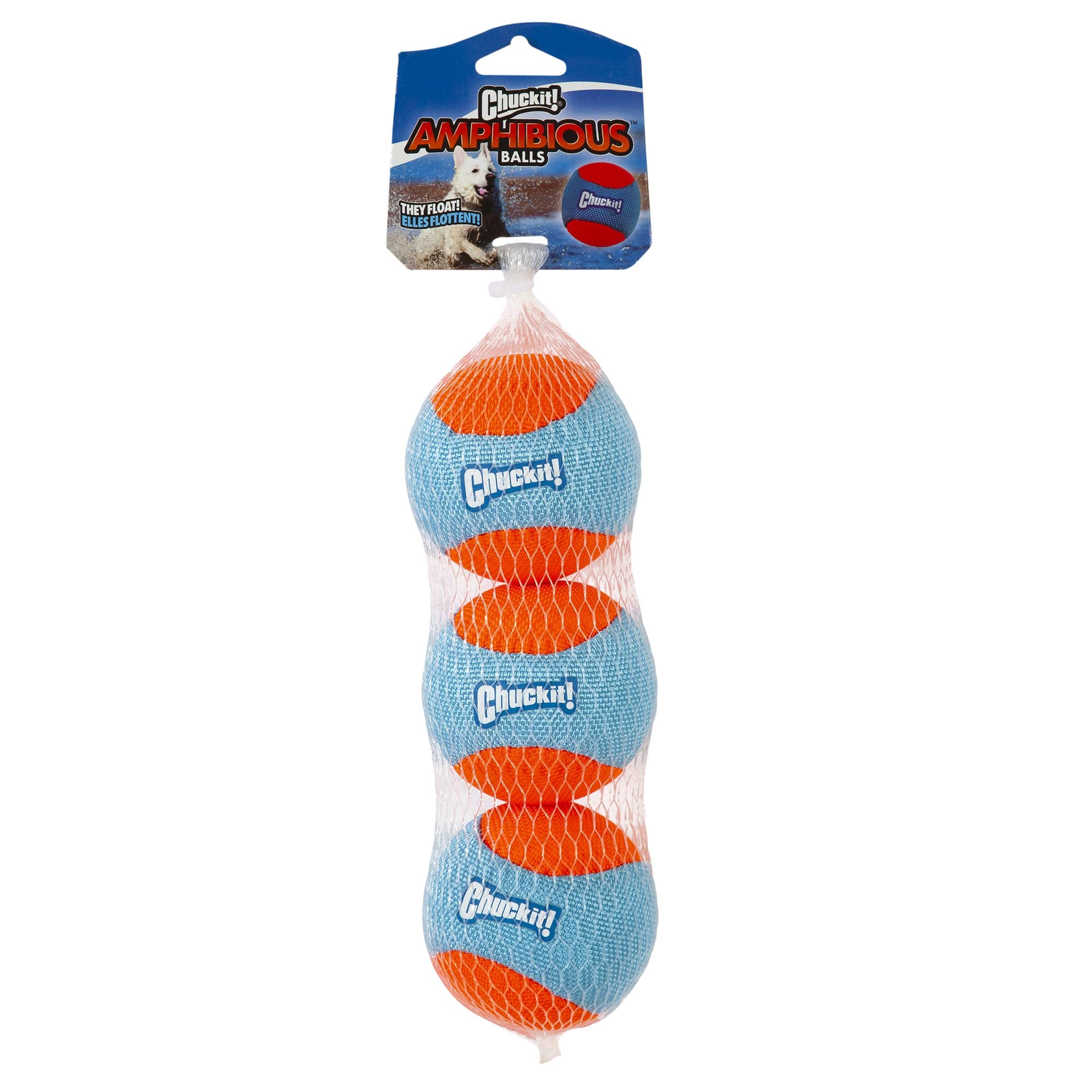 Balles amphibies ChuckIt! de couleurs vives pour une visibilité accrue.