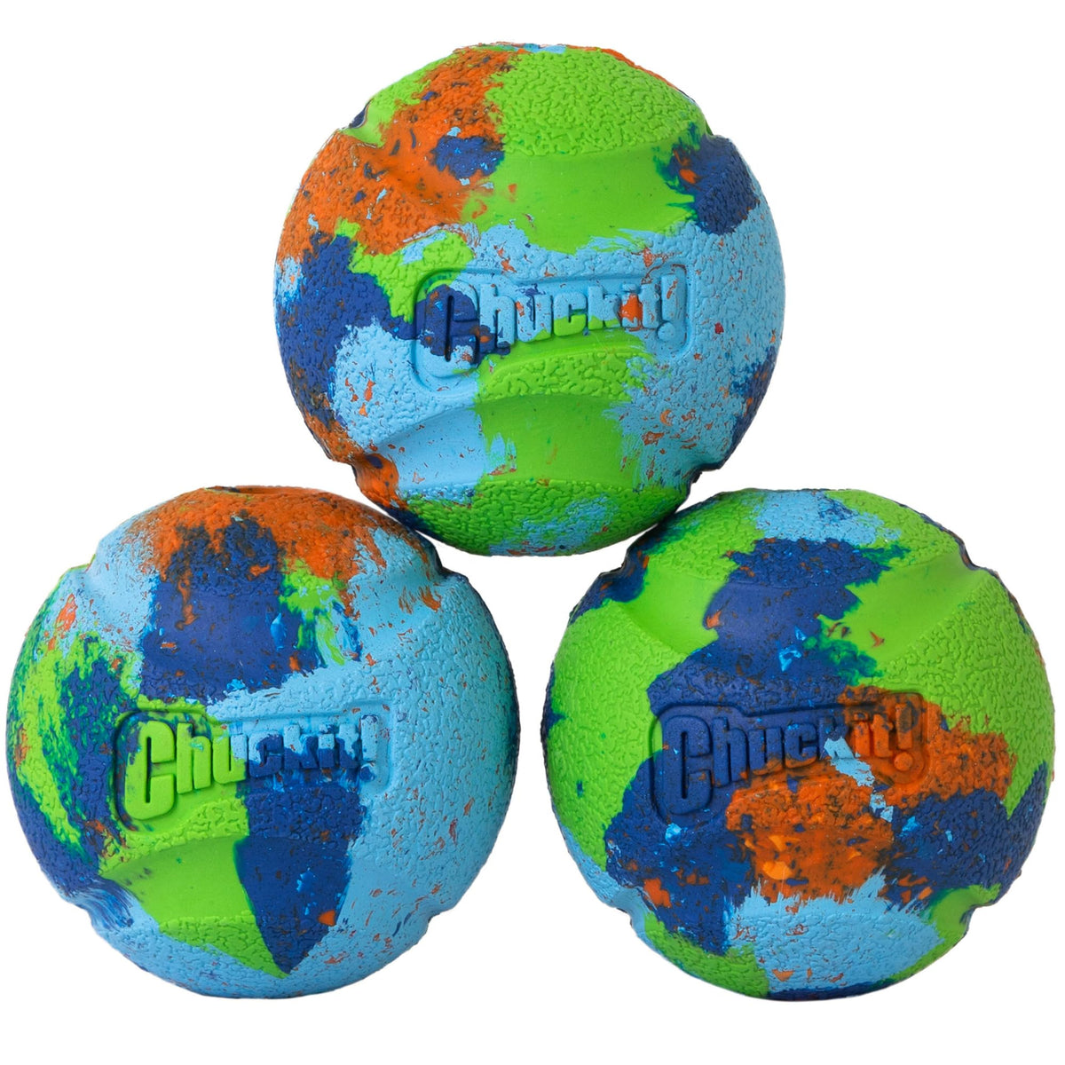 Balle EcoFetch Chuckit moyenne, pack3 idéale pour des lancers réguliers et amusants.