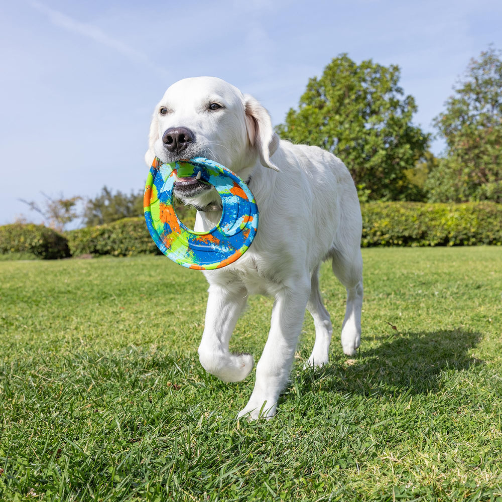 Chuckit EcoFetch Flyer en caoutchouc durable résiste aux jeux énergétiques.