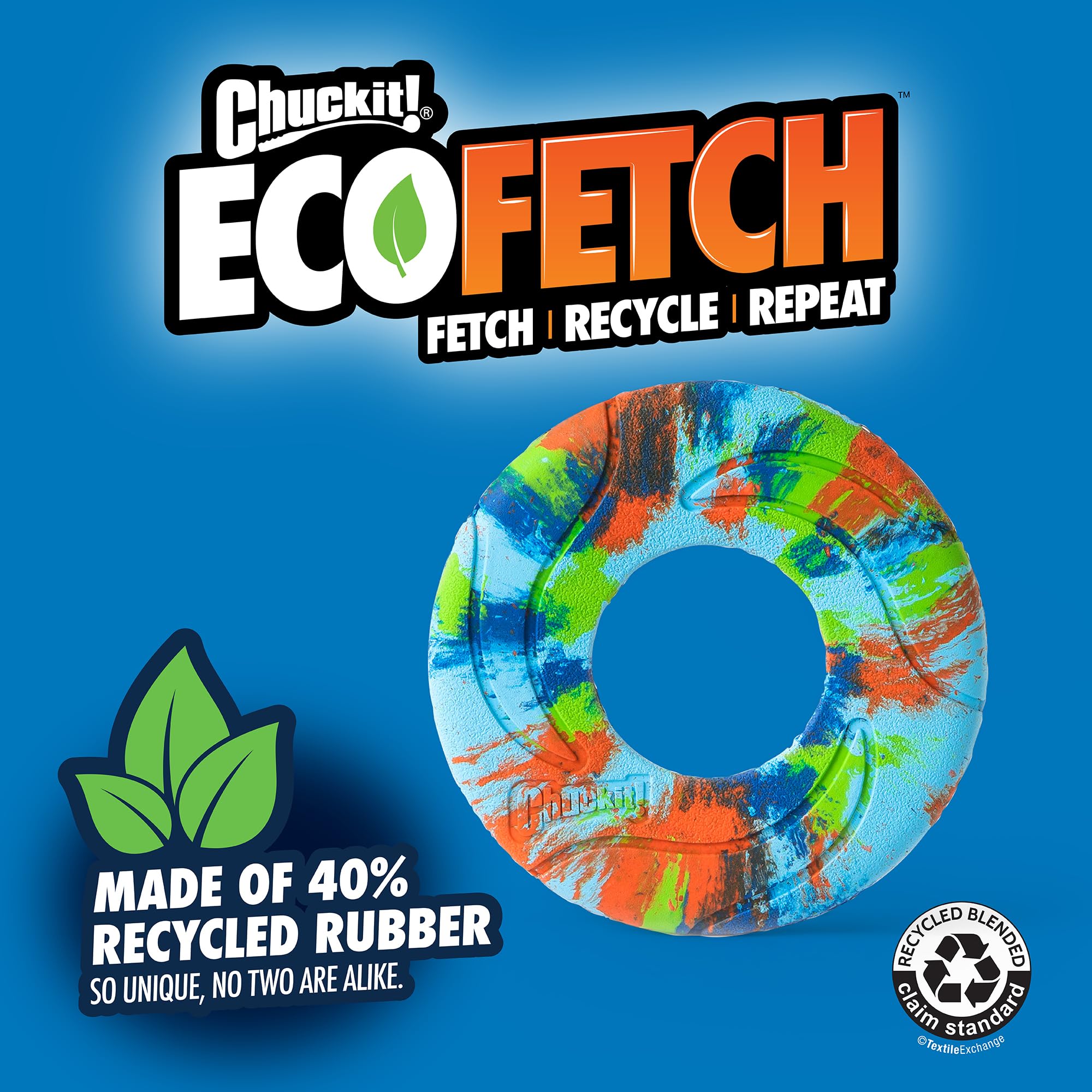 Chuckit EcoFetch Flyer adapté aux chiens de 9 à 27 kg.