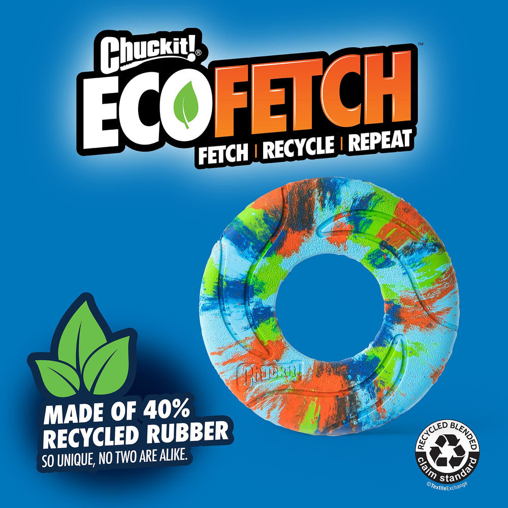 Chuckit EcoFetch Flyer adapté aux chiens de 9 à 27 kg.
