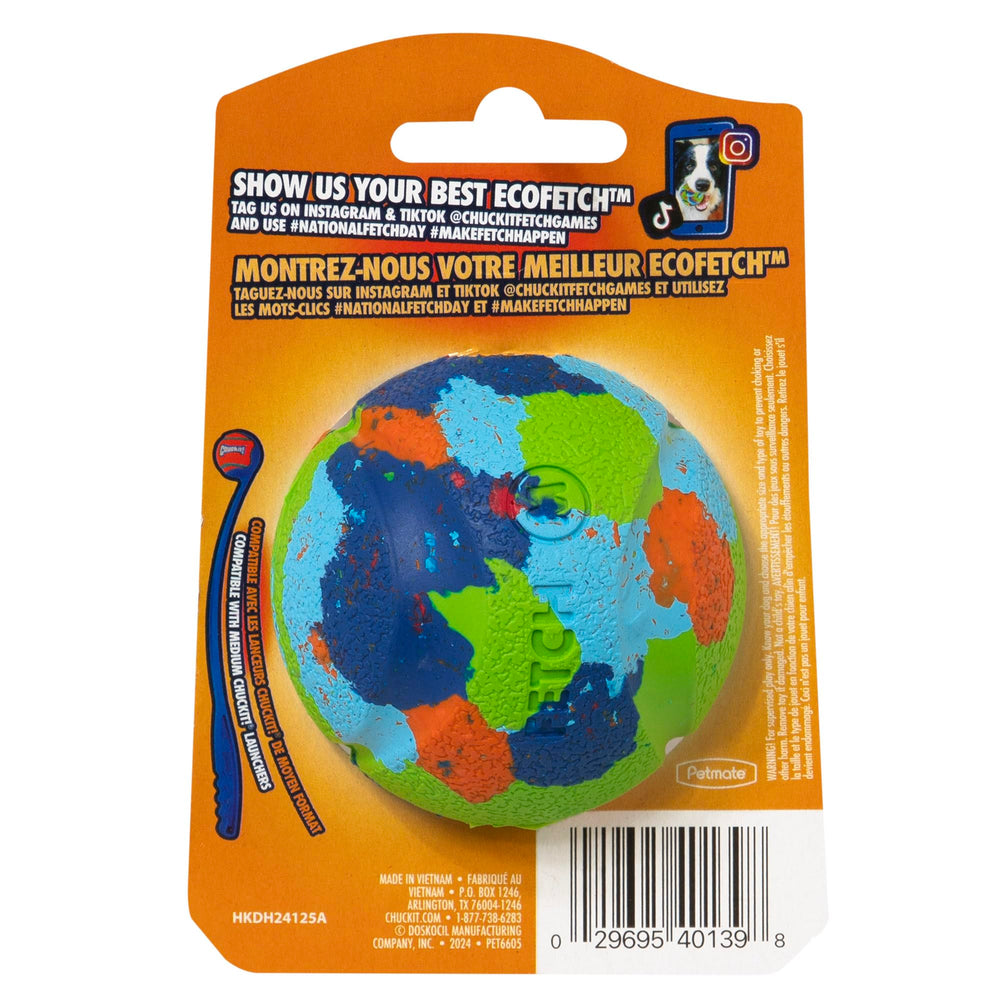 Motif unique sur la balle EcoFetch pour sessions plus amusantes.