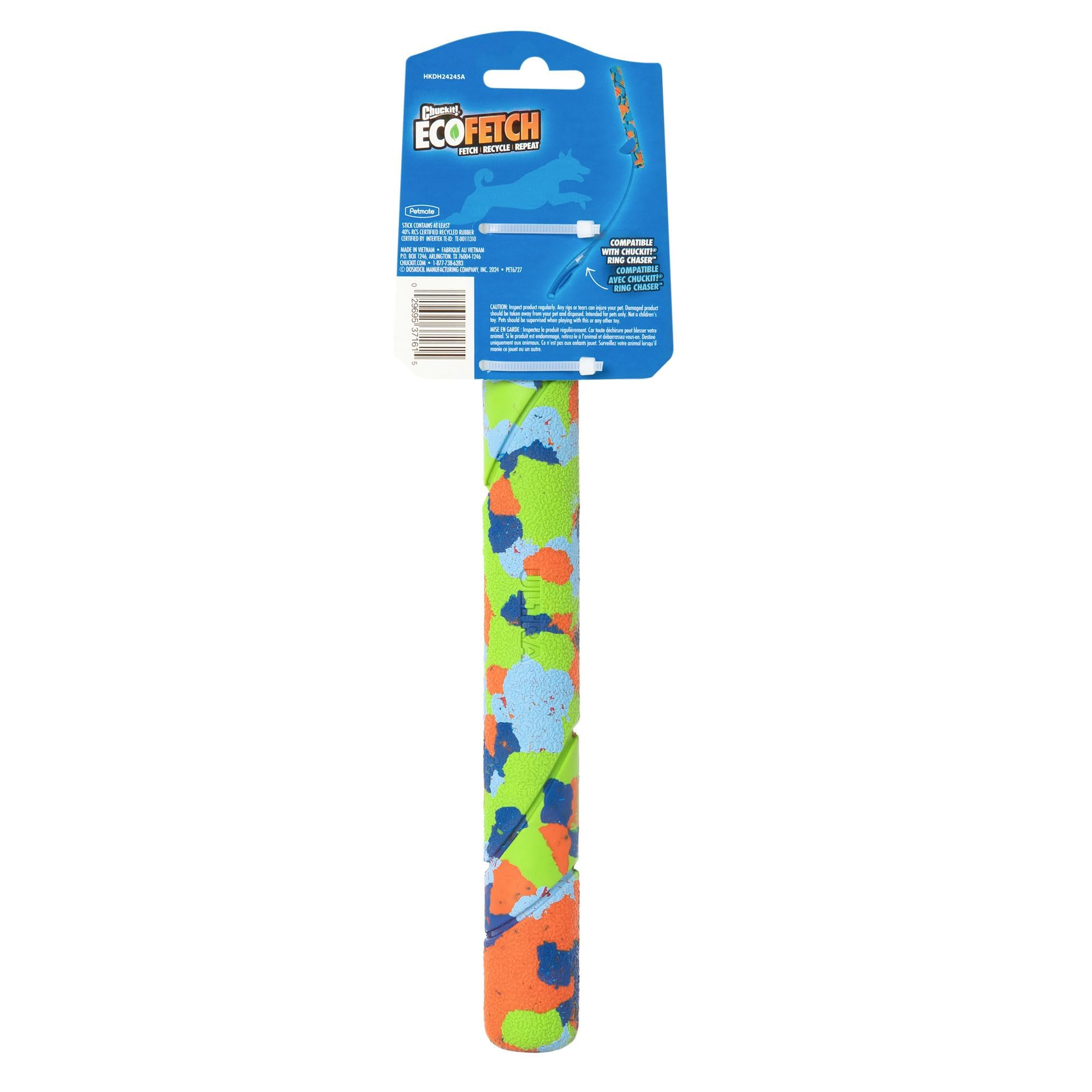 Chuckit EcoFetch Stick: couleurs vives faciles à repérer pendant le jeu.