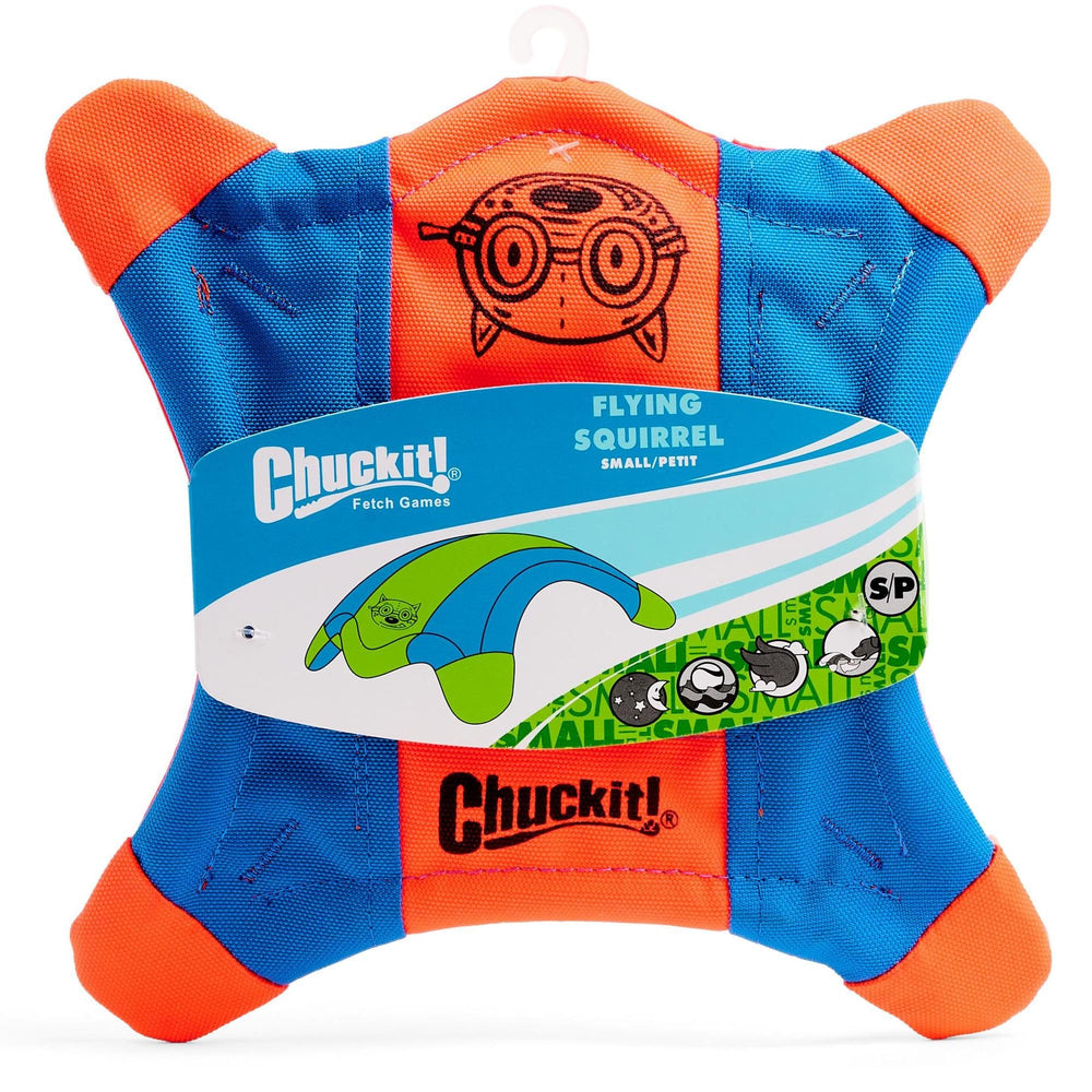 Chuckit Flying Squirrel flotte sur l'eau pour des jeux aquatiques.