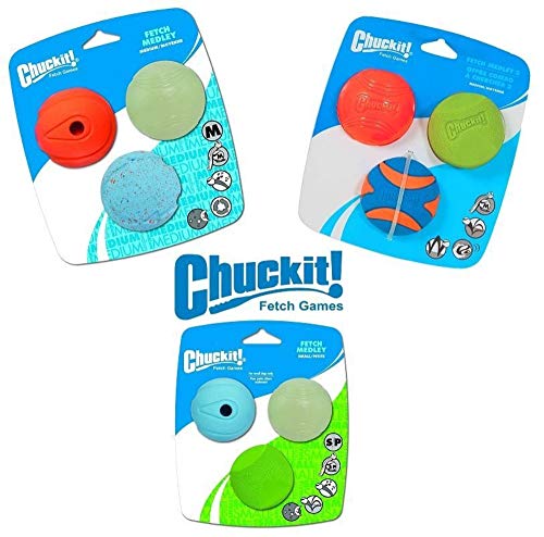 Chuckit Gen 1 Balle aux couleurs vives, attire l'attention.