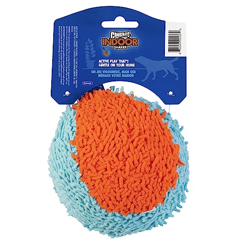 Chuckit! Indoor Fetch Shaker, tissu chenille doux, sensation agréable lors du jeu.