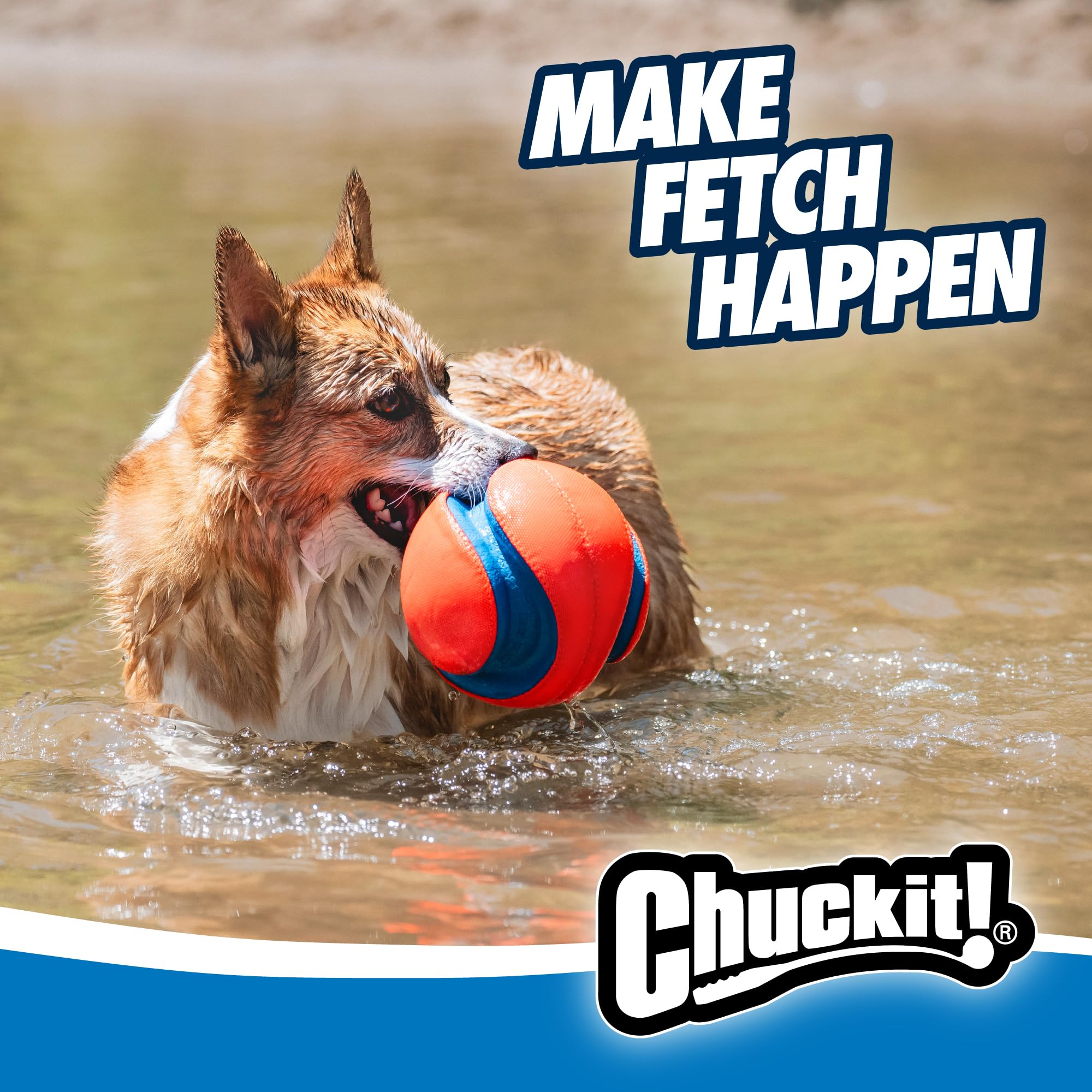 Chuckit! Kick Fetch Ball utilisé lors de jeux en plein air.