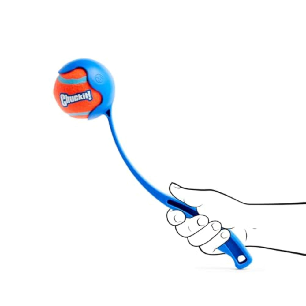 Utilisation intérieur et extérieur avec le lanceur Chuckit! bleu
