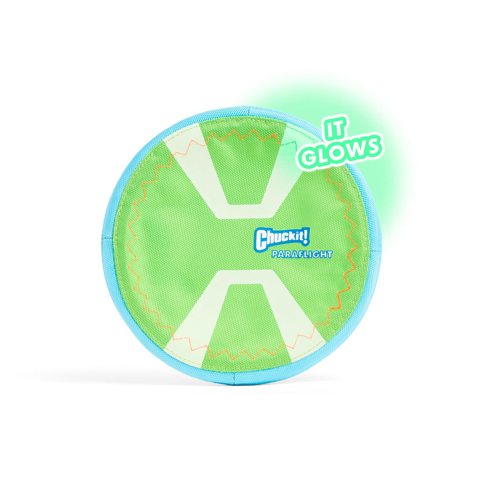 Chuckit! Max Glow Paraflight : disque grand 9,75 pouces pour chiens moyens et grands