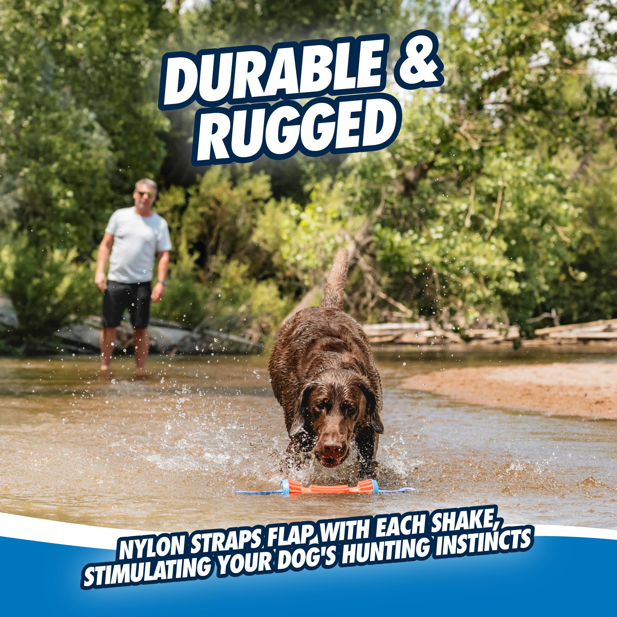 Chuckit Rugged Bumper longueur 13,5 pouces, idéal pour chiens moyens et grands.