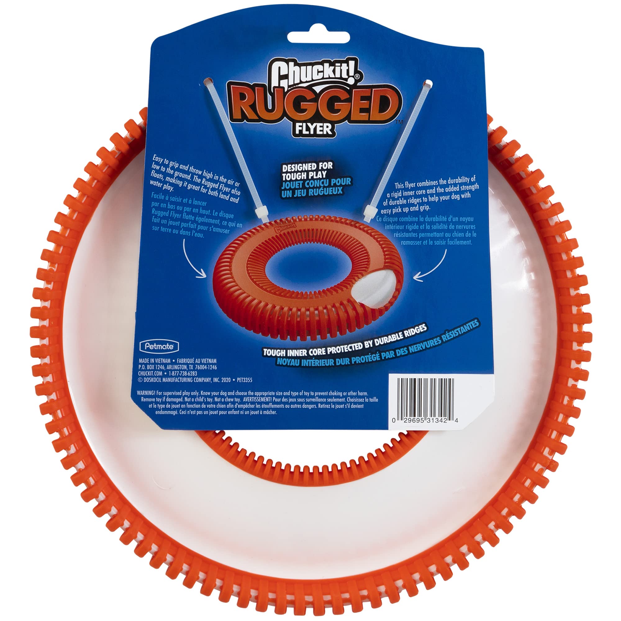 Chuckit Rugged Flyer taille moyenne adaptee a la plupart des chiens