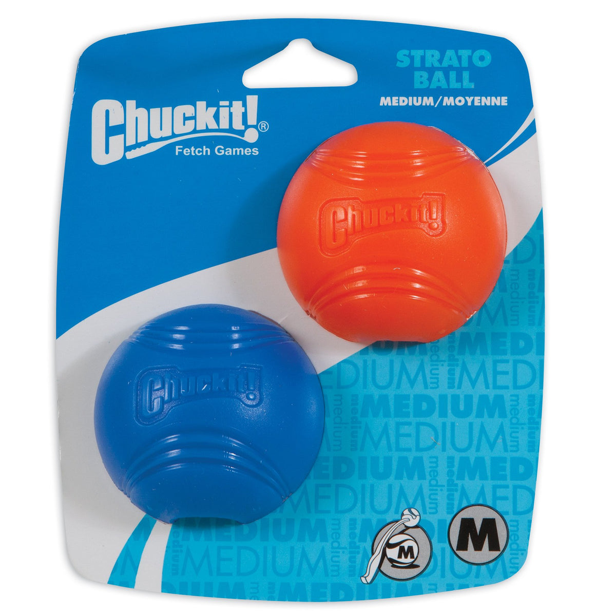 Chuckit Strato Ball balle en caoutchouc naturel, rebond élevé et visibilité optimale.
