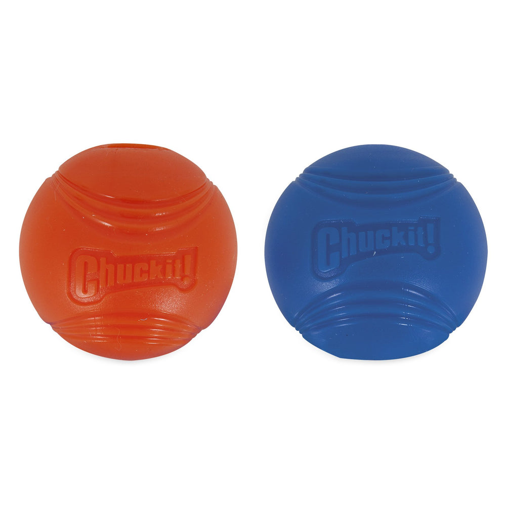 Lot de deux Strato Ball, idéal pour chiens forts en mâchoire et lancer.