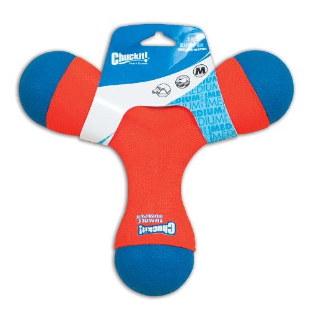 Jouet Chuckit Tri-Bumper avec couleurs haute visibilité pour repérage.