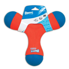 Jouet Chuckit Tri-Bumper avec couleurs haute visibilité pour repérage.