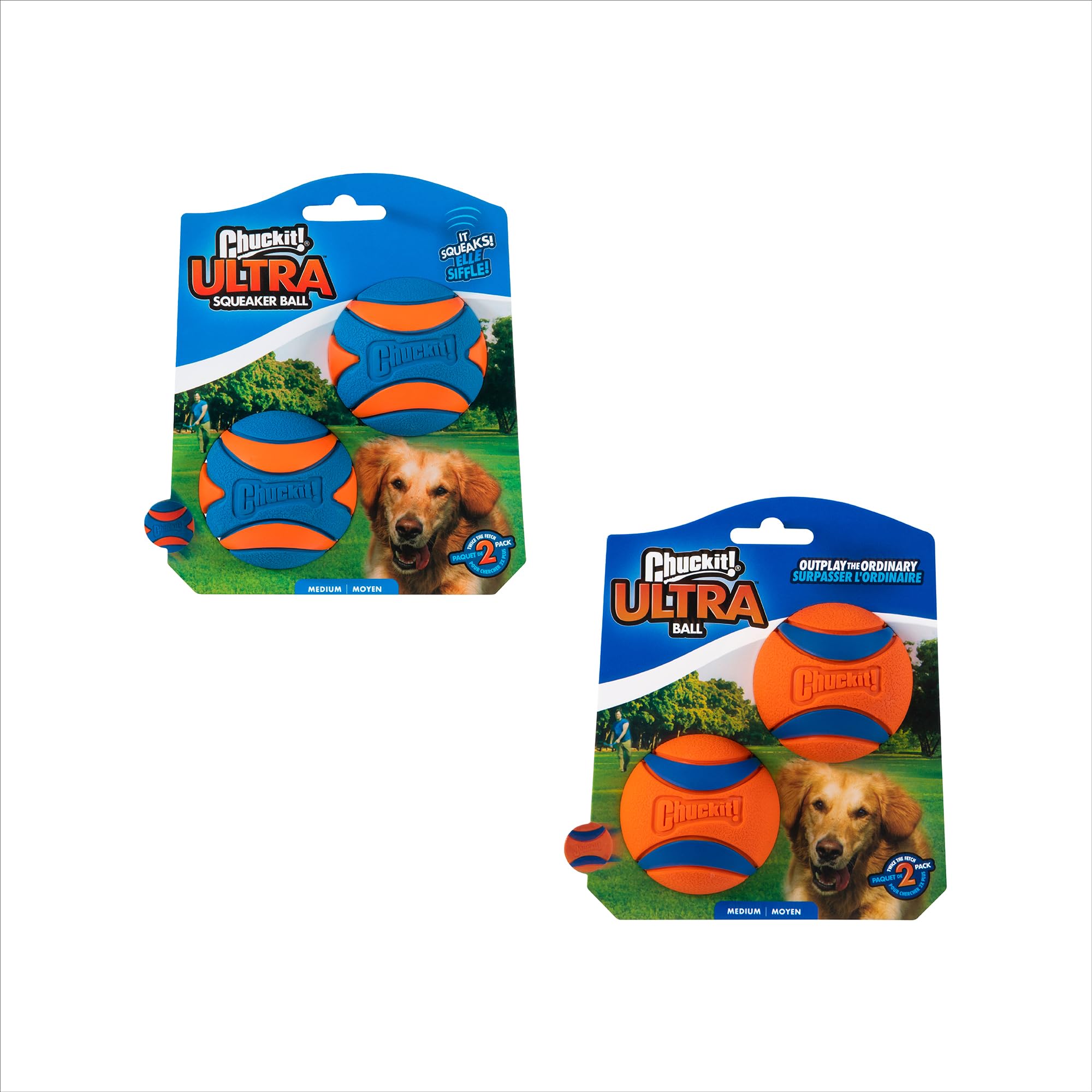 Chuckit Ultra Ball surface-texturee: meilleure prise pendant le lancer.