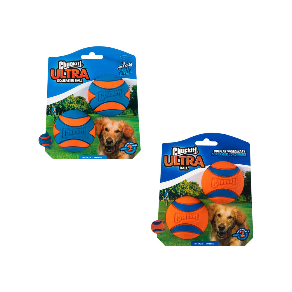 Chuckit Ultra Ball surface-texturee: meilleure prise pendant le lancer.