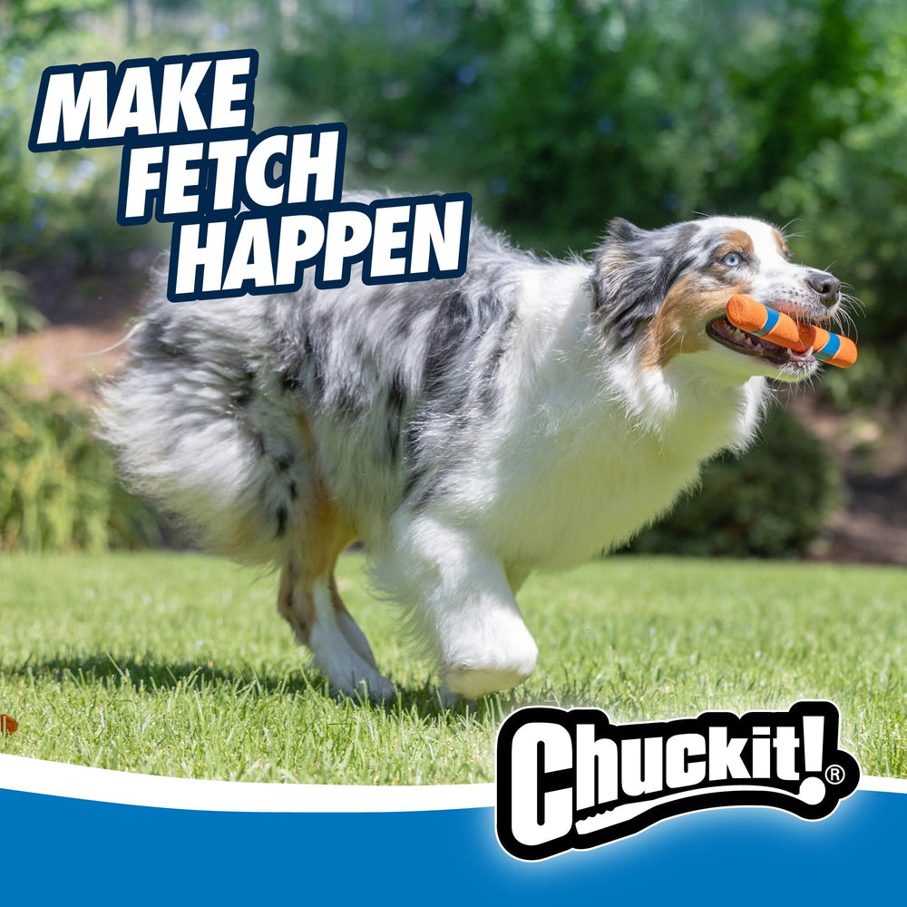 Chuckit! Ultra Fetch Stick – couleurs vives améliorant la visibilité.