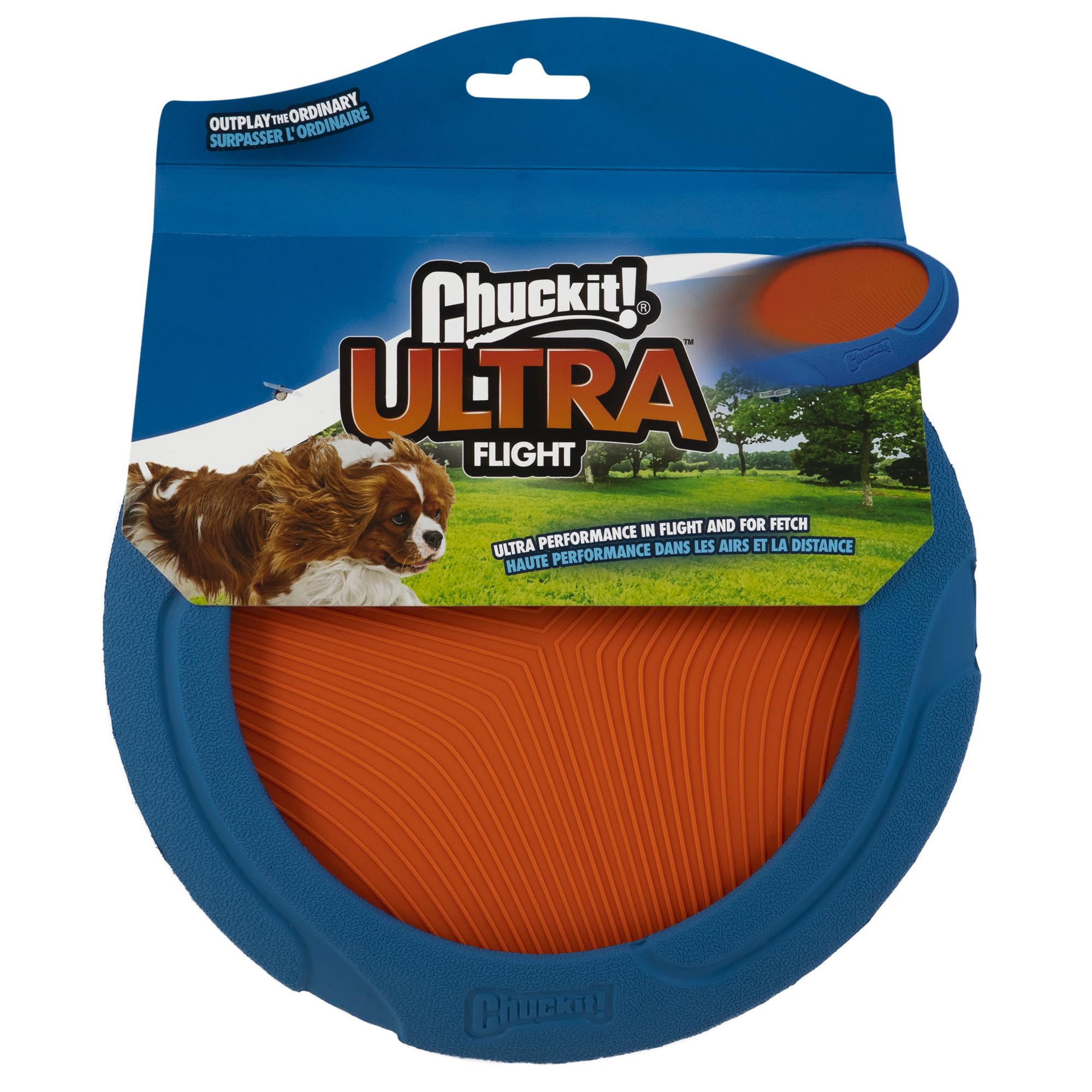 Chuckit! Ultra Flight montre son bord en caoutchouc durable en action