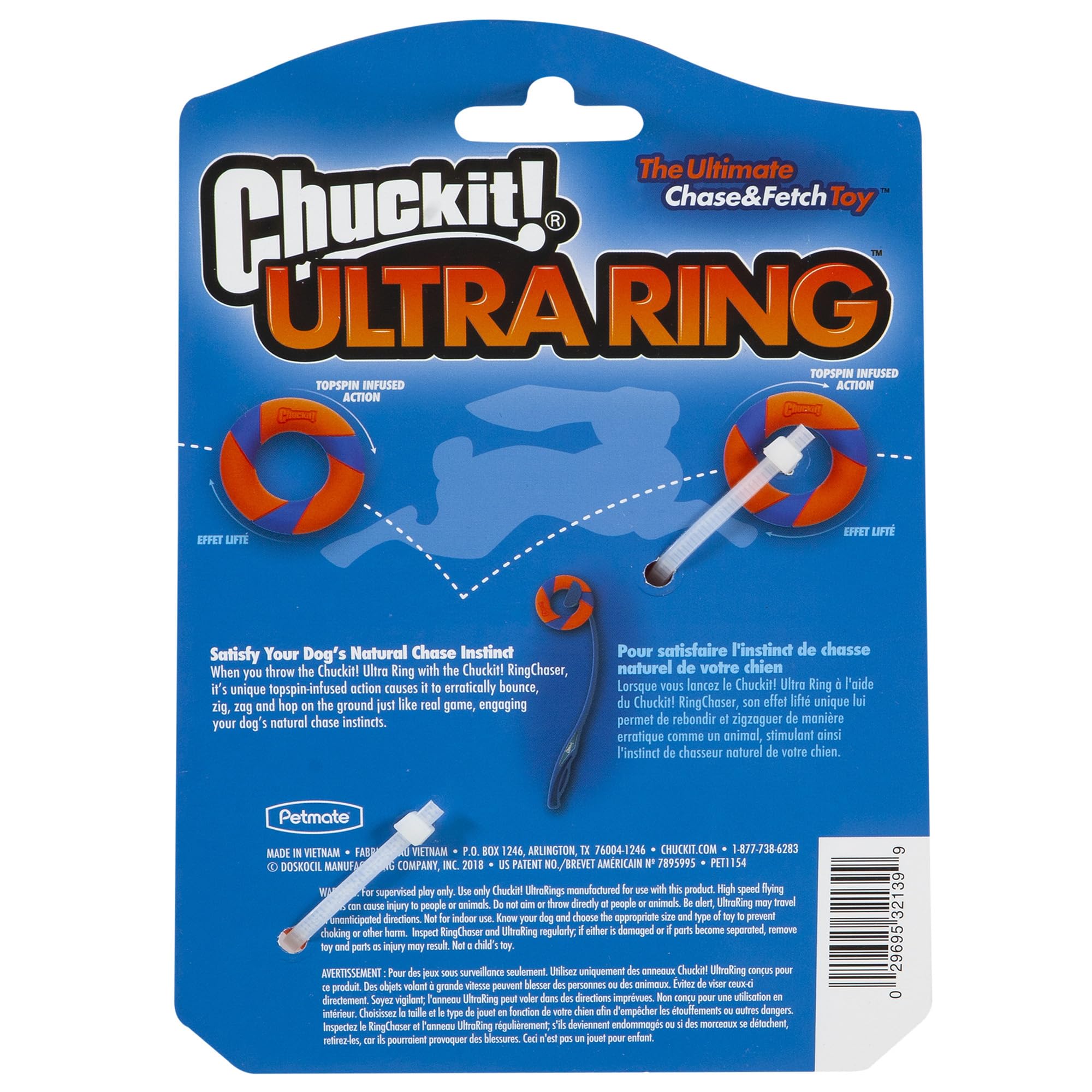 Chuckit Ultra Ring – couleurs vives facilitant la localisation dans la neige