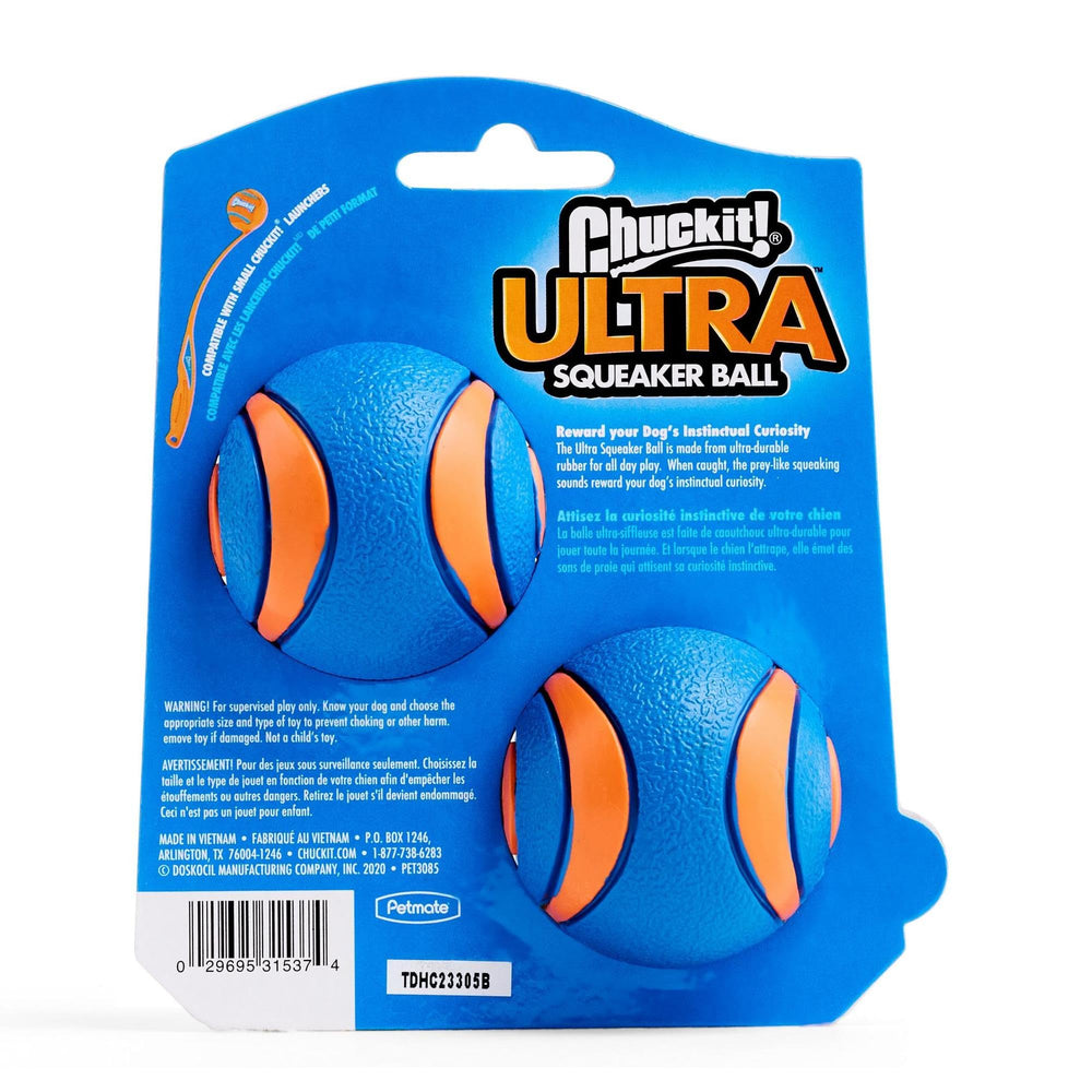 Chuckit! Ultra Squeaker balle flottante, parfaite pour les jeux aquatiques.